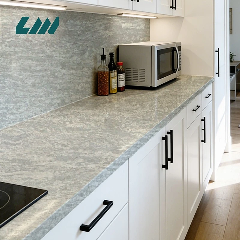 Carrara White Quartz Jade Kitchen Countertop high quality